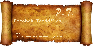 Parobek Teodóra névjegykártya